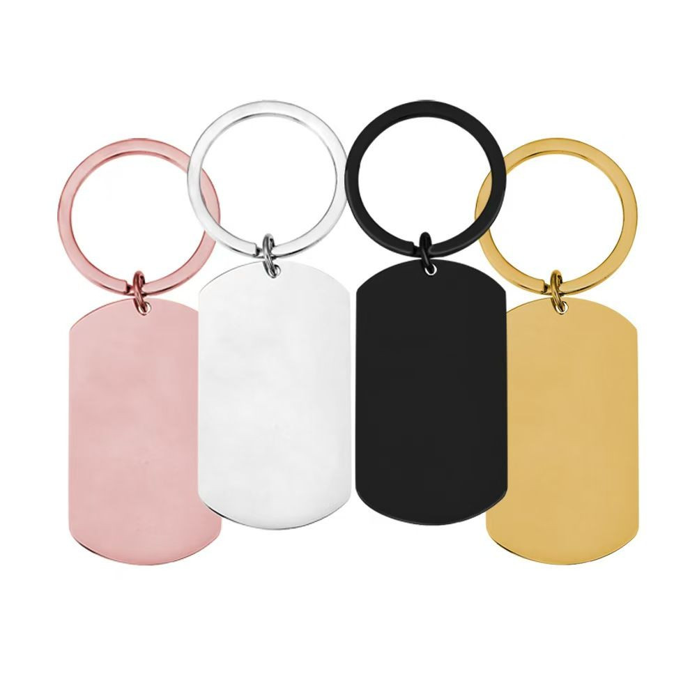 Stainless Steel Keychain Custom Logo Can be Added High Quality Metal Keyring