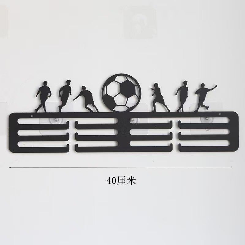 Black medal hanger iron made home use display shelf simple storage rack for collecting medals