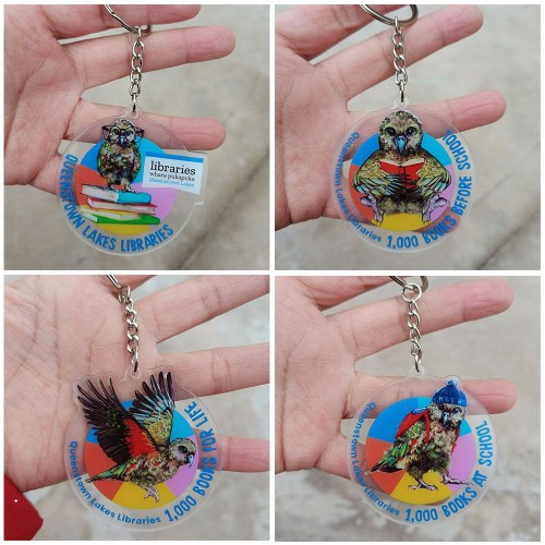 Custom logo printed acrylic keychains