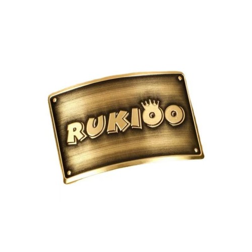 Custom Designed Zinc Alloy Medallion 3D Metal Tag Curved Shape Metal Badge for Bottle and Mugs