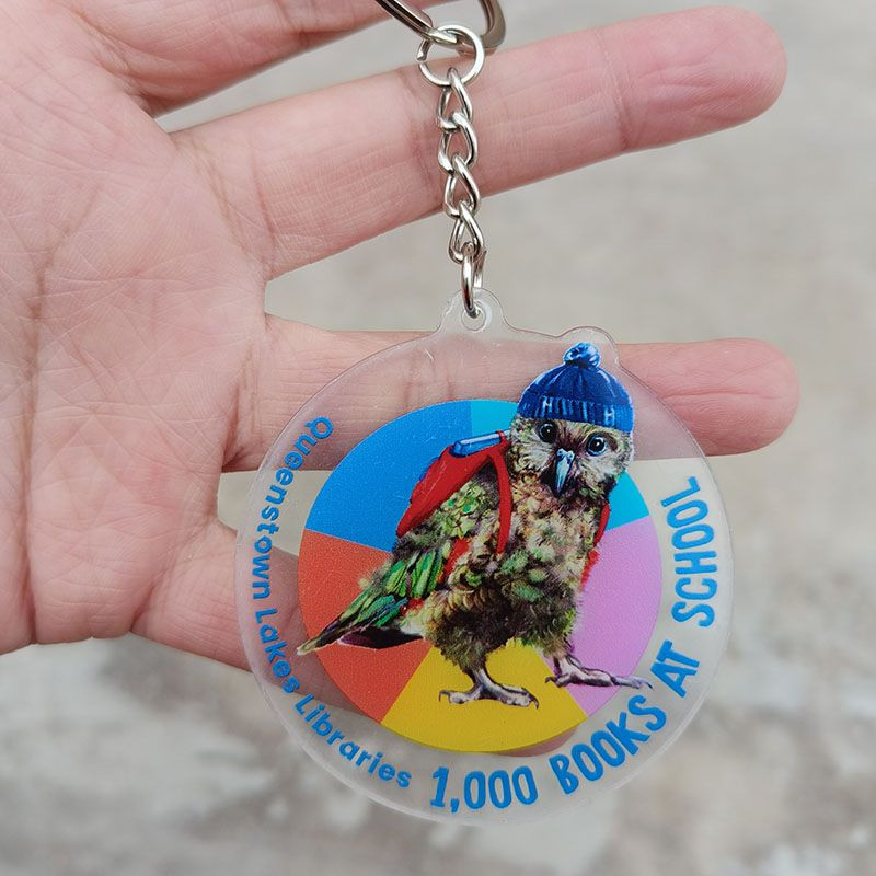 Custom logo printed acrylic keychains