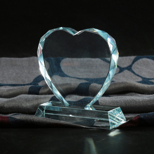 High Quality Crystal Glass Trophy Custom Designed Shape Glass Award with Personalized Logo