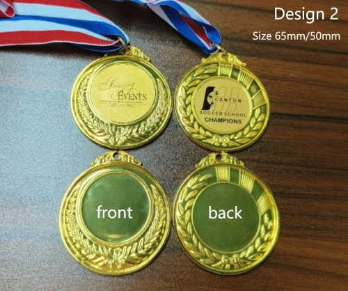 Basketball Football Running Sports Award Zinc Alloy Metal Medal with Customized Logo Printed on the Center