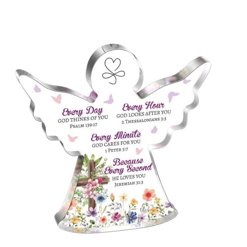 Custom logo printed Acrylic awards transparent plastic trophy acrylic made thank you gifts Christmas Ornaments