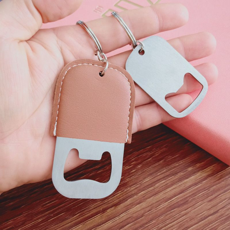 Stainless Steel Cap Lifter Keychain Portable Small Metal Bottle Openers