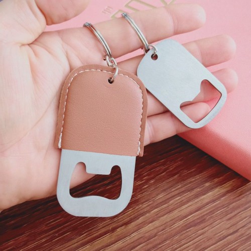 Stainless Steel Cap Lifter Keychain Portable Small Metal Bottle Openers