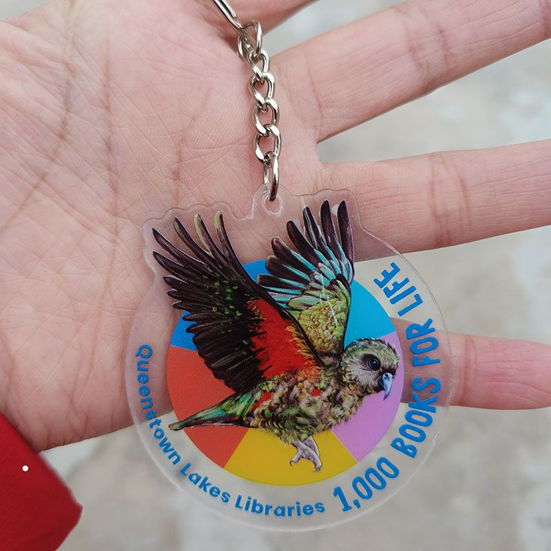 Custom logo printed acrylic keychains