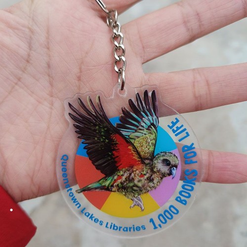 Custom logo printed acrylic keychains