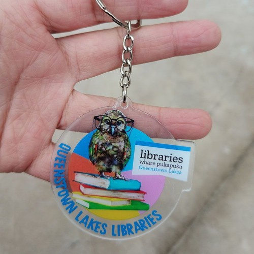 Custom logo printed acrylic keychains