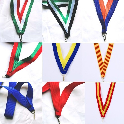 Ready Made Ribbon Polyester lanyard for sports medal