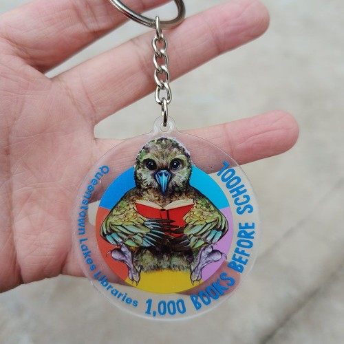 Custom logo printed acrylic keychains